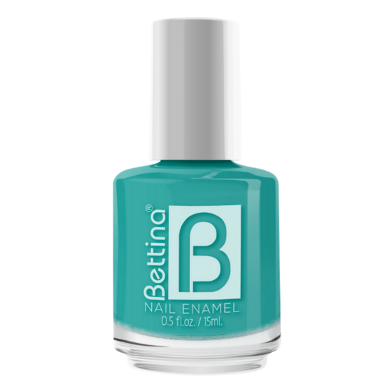 Farmacias Savia Bettina Courage 1436 nail polish bottle, 0.5oz, with a sleek purple color on a white background.