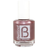 Bottle of Bettina Flicker nail enamel from Farmacias Savia, 0.5oz, with shiny, vibrant orange nail polish.
