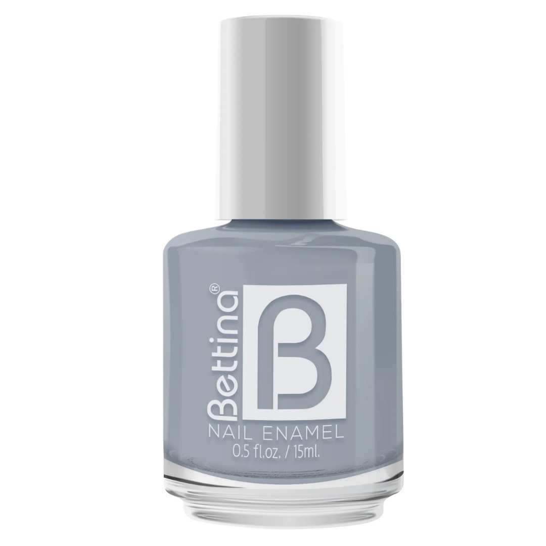 Esmalte Bettina Balanced nail polish in 0.5oz bottle, showcasing the cosmetic product with a colorful label and cap.
