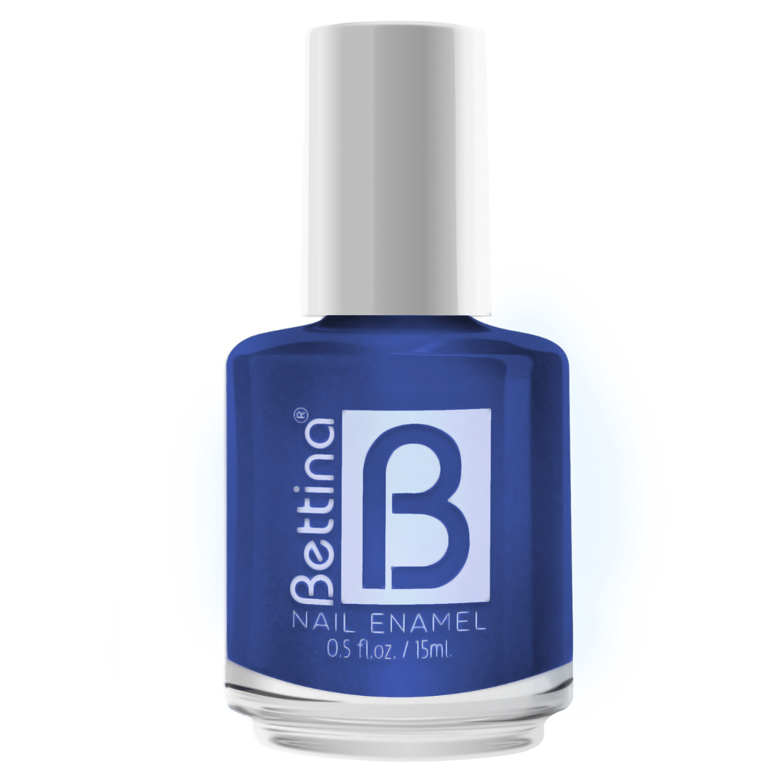 Bottle of Esmalte Bettina Royal nail polish in 0.5oz, featuring a vibrant royal blue shade from Farmacias Savia&
