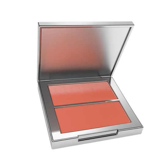 Bettina Blush 2 Impress Duo Sol Tropical from Farmacias Savia, featuring blush and highlighter in tropical shades, compact packaging.
