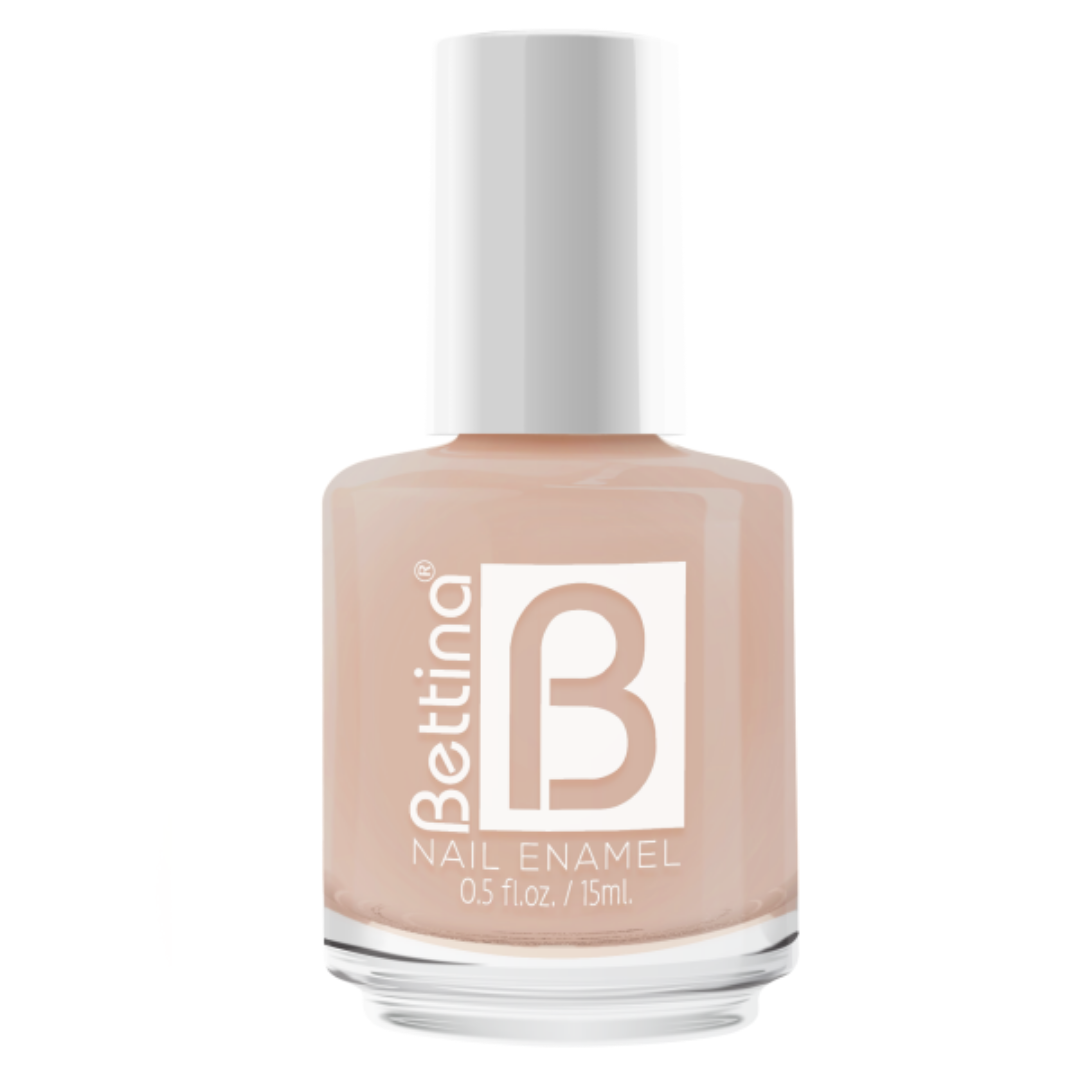 Esmalte Bettina Latte 1570 nail polish bottle from Farmacias Savia, 0.5oz, with beige-colored cap and label showing product details