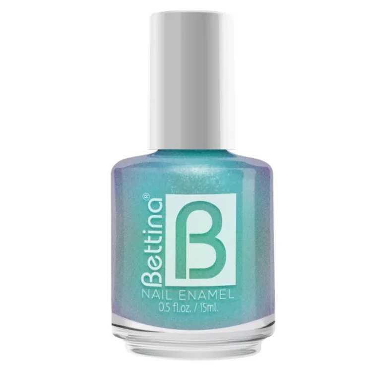 Bottle of Esmalte Bettina Flamenco 1590 nail polish from Farmacias Savia, showing the orange-red color in a 0.5oz container.