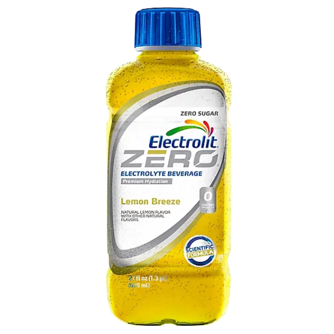 Electrolit Zero Lemon Berry hydration beverage in a 21oz bottle with lemon and berry flavor, by Farmacias Savia.