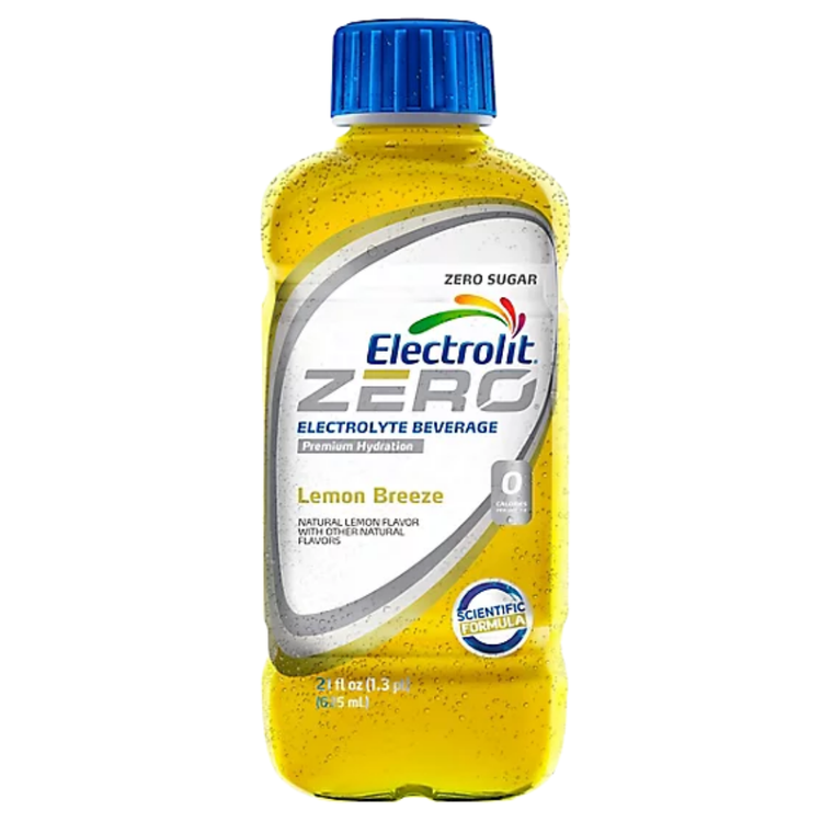 Electrolit Zero Lemon Berry hydration beverage in a 21oz bottle with lemon and berry flavor, by Farmacias Savia.