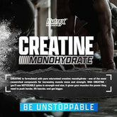 Nutrex Creatine Monohydrate powder container for creatine supplementation, featuring the Kre-Alkalyn formula from PoorBoySupplements.com