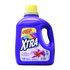 XTRA Tropical Passion Liquid Laundry Detergent 139.2oz bottle with tropical-themed label and bright colors.