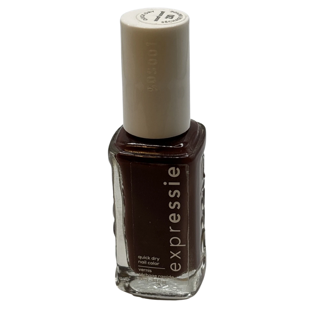 Essie Expressie quick dry nail polish in Scofflaw 230, 0.33oz bottle, vibrant nail color with smooth, shiny finish.