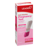 Farmacias Savia Leader Early Detection Pregnancy Test kit with three test strips showing test results on white background.