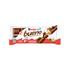 Kinder Bueno Crispy Hazelnut Milk Chocolate Bar showing a partially unwrapped chocolate bar with creamy hazelnut filling.