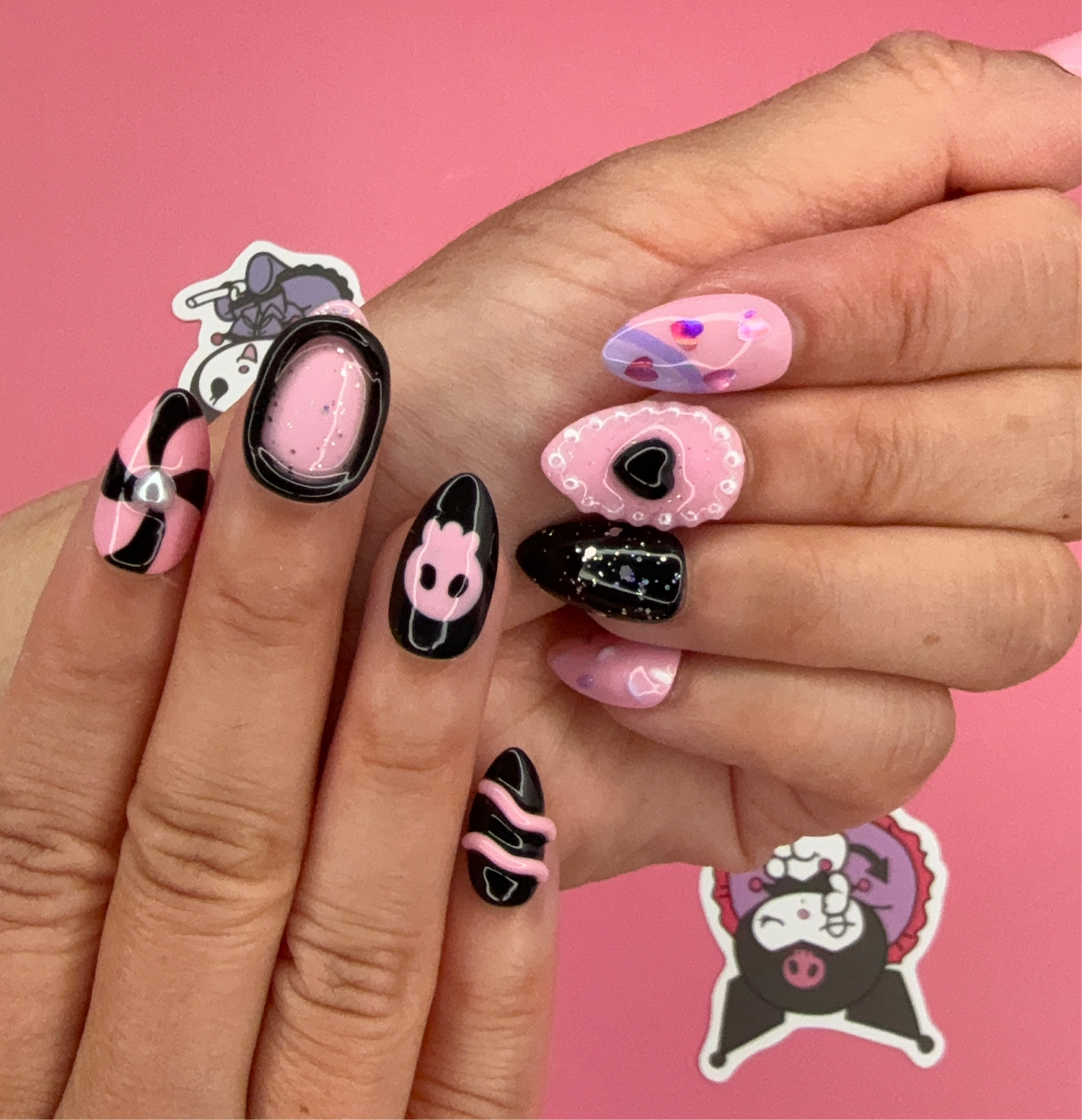 Kuro-3D Gothic 3D Press-On Nail Set