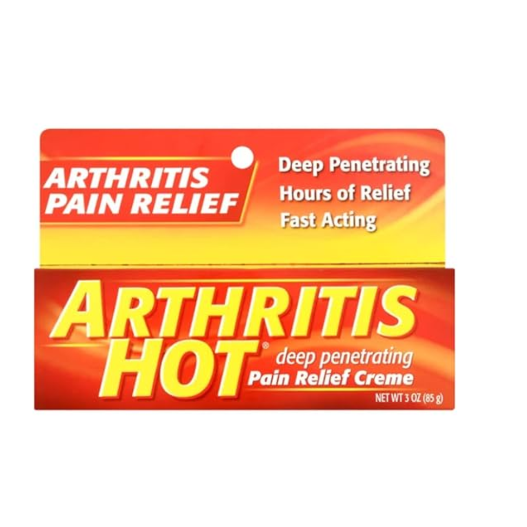Farmacias Savia Arthritis Hot Penetrating Pain Relief Cream 3oz jar with label and product details.