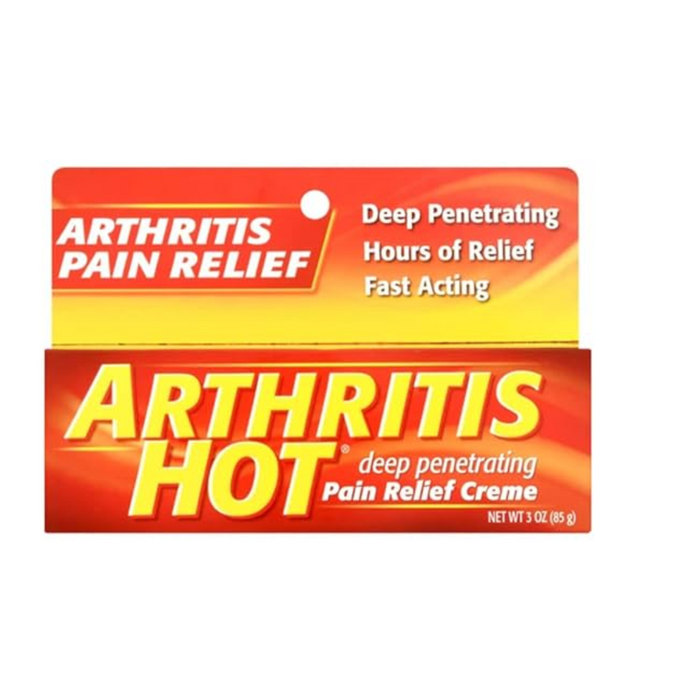 Farmacias Savia Arthritis Hot Penetrating Pain Relief Cream 3oz jar with label and product details.
