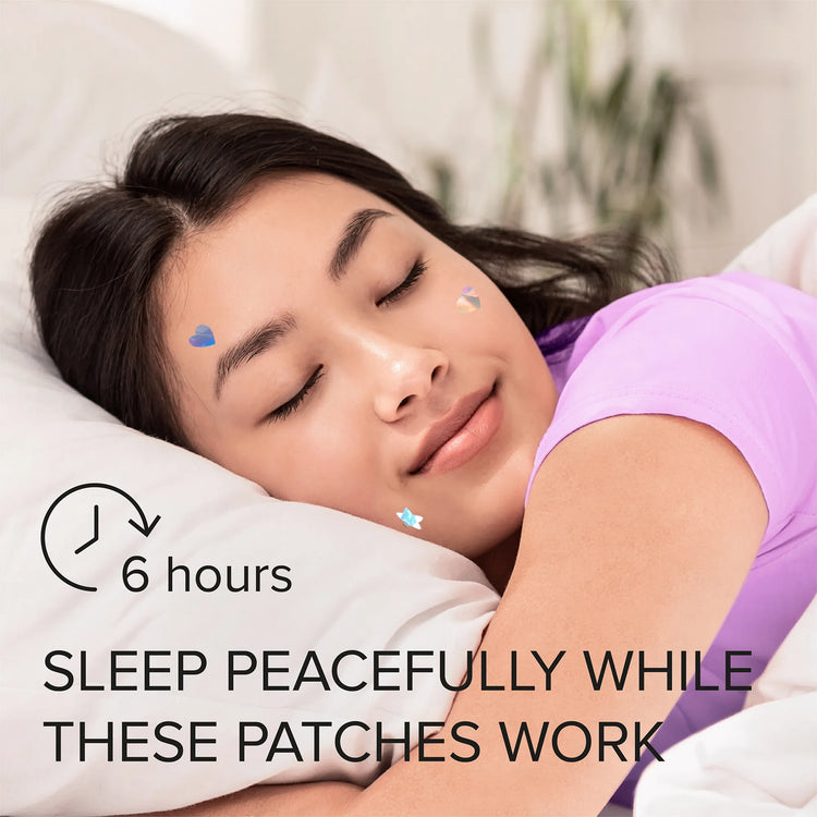 Maree pimple and acne patches on clear skin, illustrating fast-acting treatment for blemishes and skin imperfections.