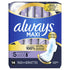 Always MAXI SIZE 5 maxi pads with wings, extra-heavy overnight absorbency, 14 pads per pack, designed for maximum protection.