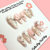Angelic Lace White Elegant Press-On Nails