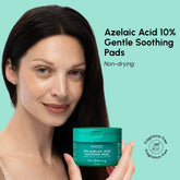Maree Azelaic Acid Soothing Pads with gentle exfoliating and brightening properties, displayed in a clear container.