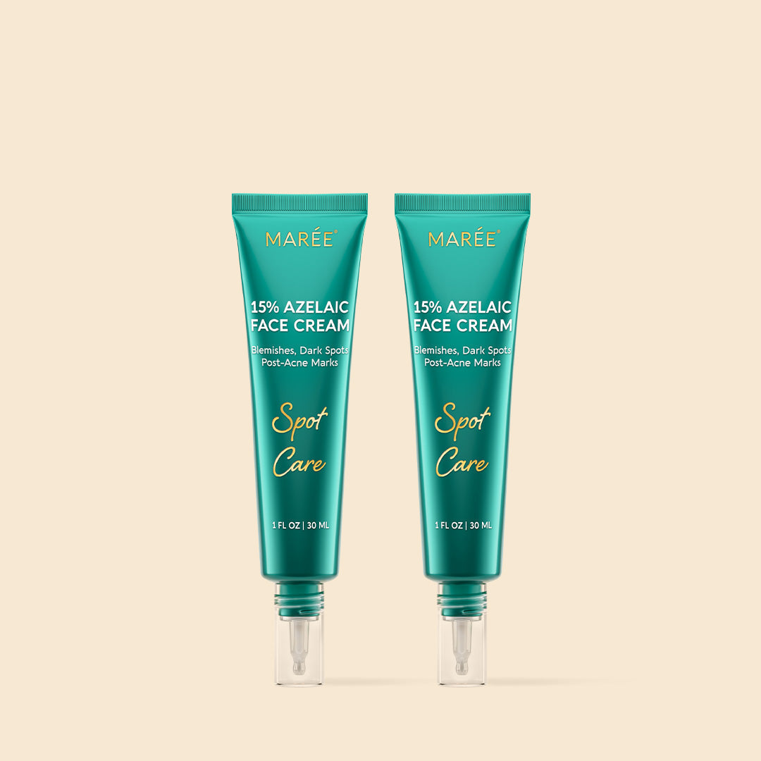 Maree Azelaic Acid Cream for sensitive skin shown in a jar with smooth, lightweight cream texture and clean packaging.