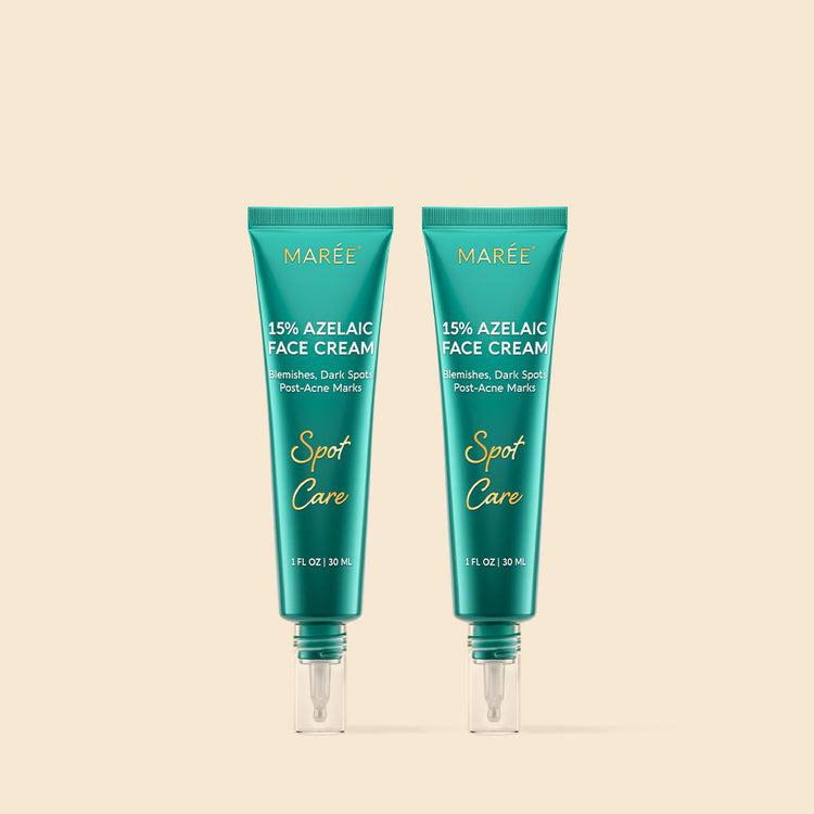 Maree Azelaic Acid Cream for sensitive skin shown in a jar with smooth, lightweight cream texture and clean packaging.