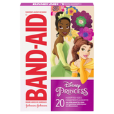Disney Princess Band-Aid Kids Variety Bandages by Farmacias Savia, 20-count with colorful princess designs, suitable for children.