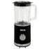 Black Better Chef 3-cup blender with a clear plastic jar and black lid, designed for efficient blending in kitchen appliances.