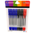 Set of 12 Memoris Forever school pens in blue, black, and red ink, featuring smooth writing and comfortable grip.