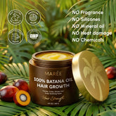 Pure Batana hair growth paste by Maree, showcasing a natural herbal paste in a jar for hair revitalization and hair growth.