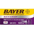 Bayer Back & Body 24-cap OTC pain reliever tablets with aspirin and caffeine, coated for easy swallowing, in blister pack