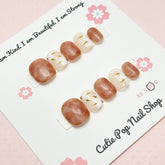 Bloom and Beige Floral Press-On Nail Set