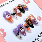Boo Sparkles Glitter Halloween Press-On Nails