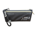 Black Smile Hug school pencil case with zipper and decorative pull tab, ideal for students and school supplies.