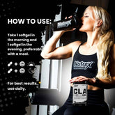 PoorBoySupplements CLA 1000 softgels for weight loss, featuring 90 softgels in a clear bottle with label.