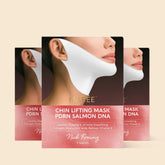 Maree PDRN V-line Lifting Mask with salmon DNA, showing the mask’s texture and packaging for facial skin lifting treatment.
