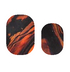 Cutie Pop Nail Shop Inferno nail strips with fiery orange and red flame design on a white background.