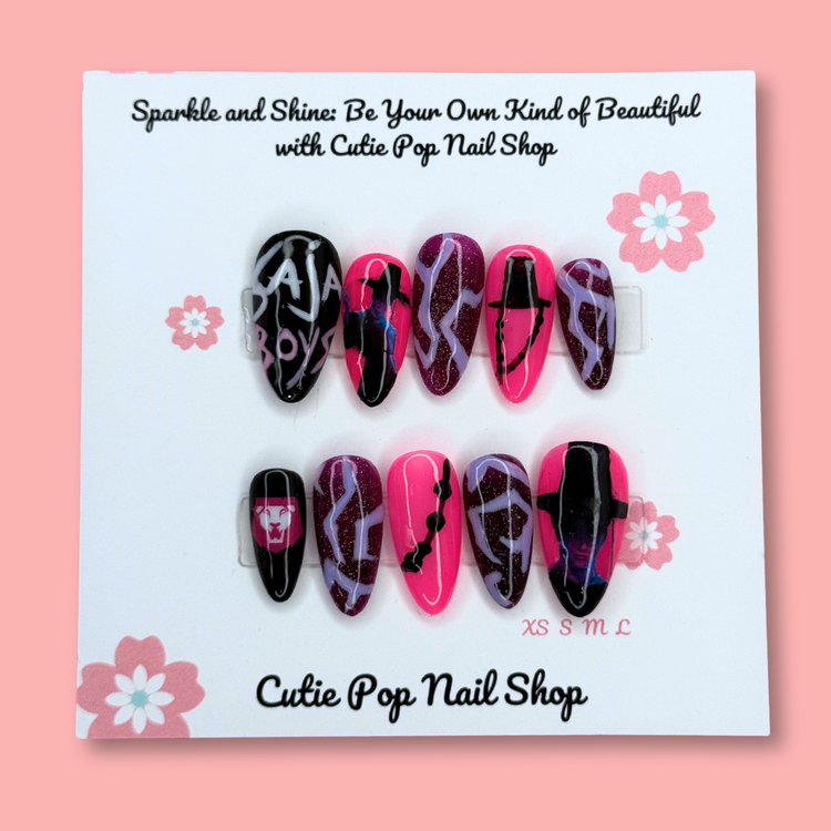 Demon Boy Anime Press-On Nail Set