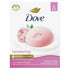 Dove Beauty Bar Soap with Peony and Rose Oil for all skin types, 3.75 oz bars, set of six, showing soap bars with floral accents