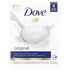 Dove Original Beauty Bar Deep Moisture soap, 8 white bars with unscented, creamy texture, designed for gentle skin hydration.