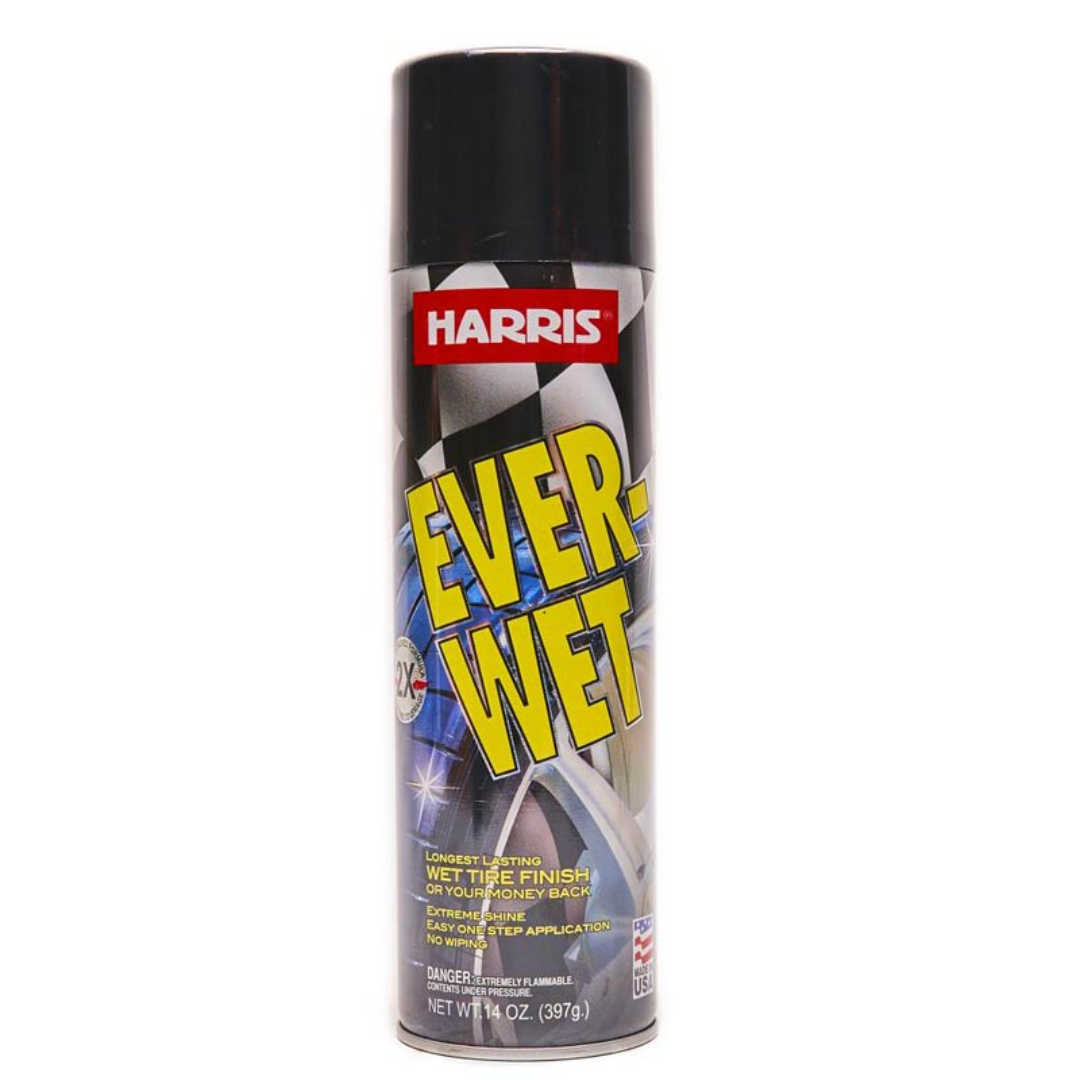 Harris Ever Wet Waterproofer Spray in 15 oz bottle, designed for auto fabric protection, shown in a clear spray bottle image