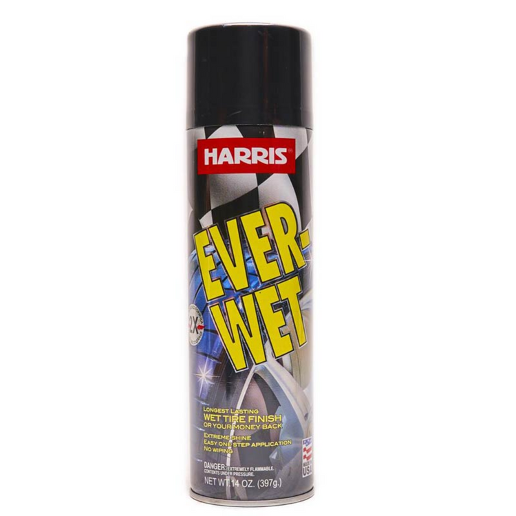 Harris Ever Wet Waterproofer Spray in 15 oz bottle, designed for auto fabric protection, shown in a clear spray bottle image