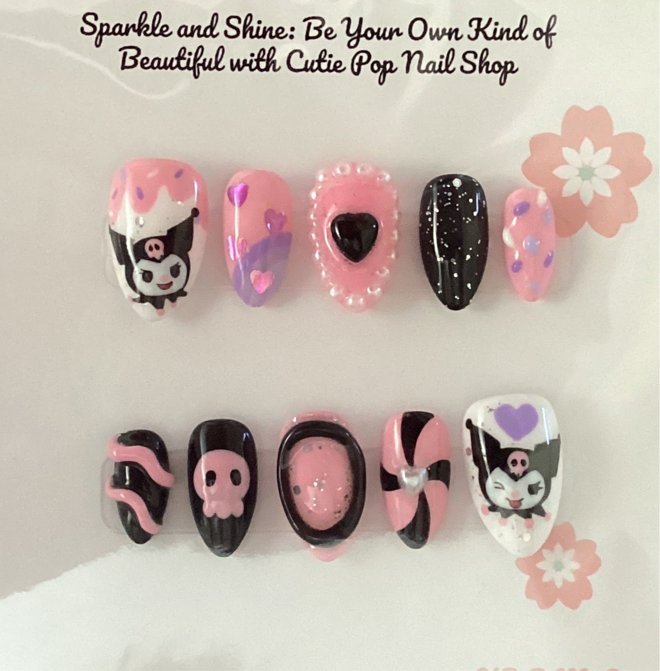 Kuro-3D Gothic 3D Press-On Nail Set