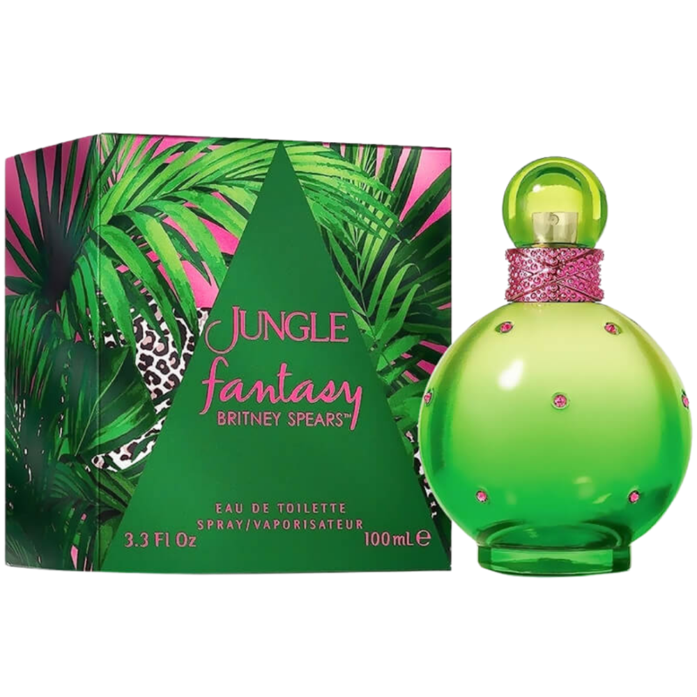Farmacias Savia Britney Spears Jungle Fantasy perfume bottle, 3.3oz Eau de Toilette for women with tropical floral scent