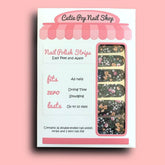 Flower Bursts Cutie Pop Nail Shop nail strips with vibrant floral design, perfect for stylish manicures.