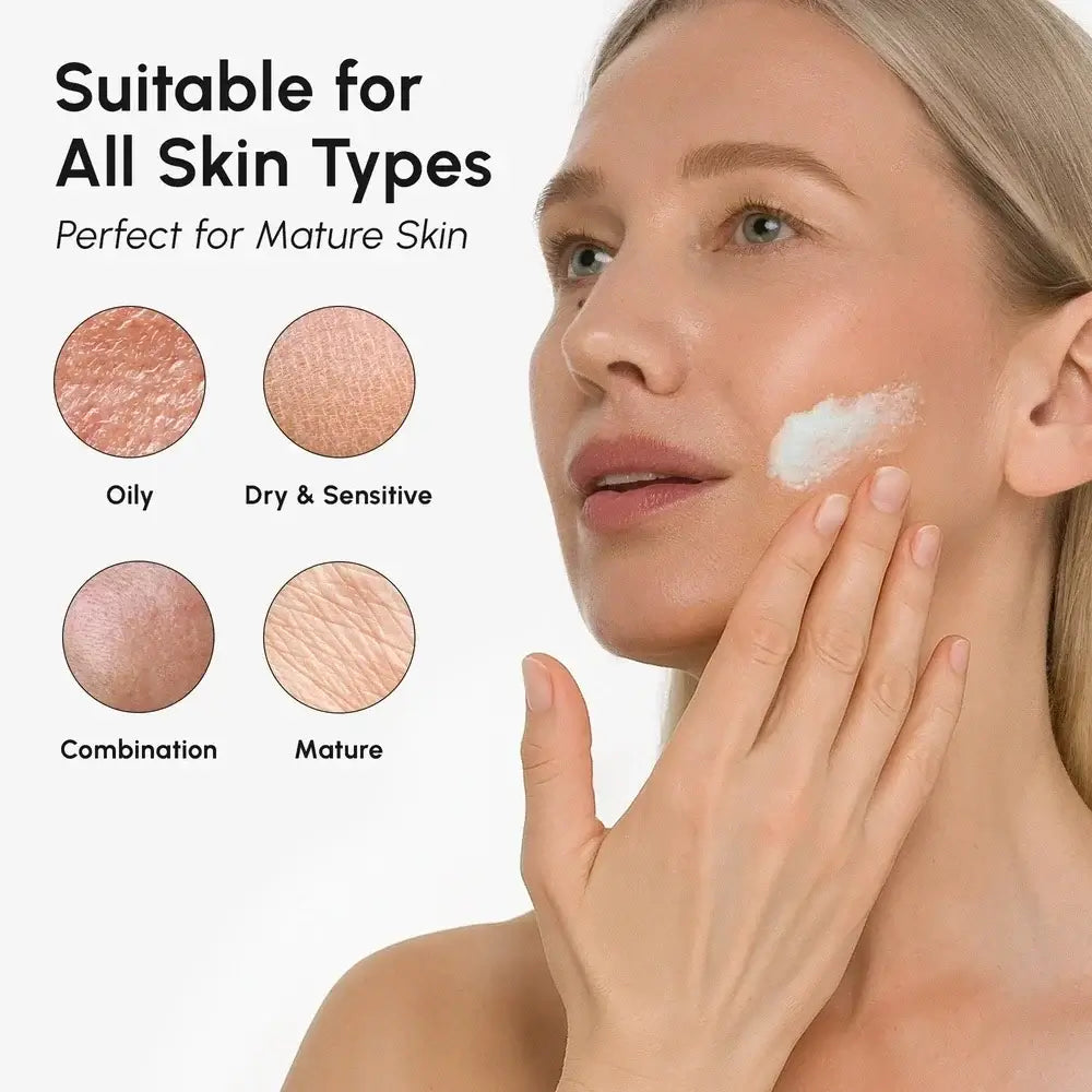 Maree face polishing scrub and exfoliator for youthful skin, featuring a jar of the skincare product with textured exfoliating particles.
