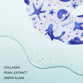 Maree hydrating collagen face mask applied on a woman&
