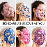 Maree hydrating collagen face mask applied on youthful skin for moisturizing and revitalizing skincare.