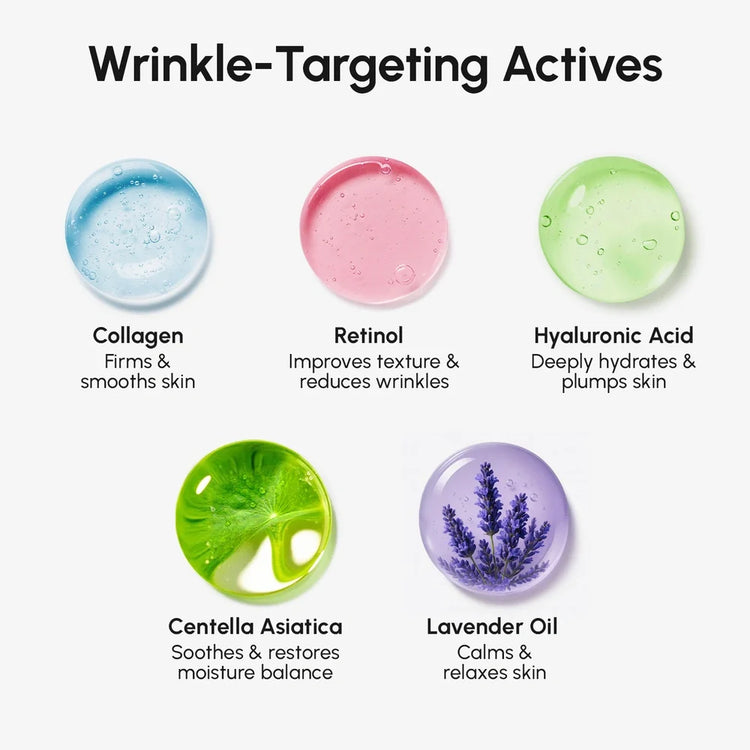 Maree anti-wrinkle forehead patches applied to smooth fine lines and wrinkles on the forehead.