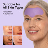 Maree anti-wrinkle forehead patches applied to smooth fine lines and reduce wrinkles on the forehead.