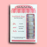 Lilac ombre nail strips from Cutie Pop Nail Shop, showing a stylish gradient design on a set of ready-to-apply nail strips.