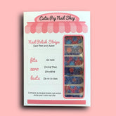 Colorful Cutie Pop Nail Shop fireworks nail strips with vibrant, festive designs for creative nail art.