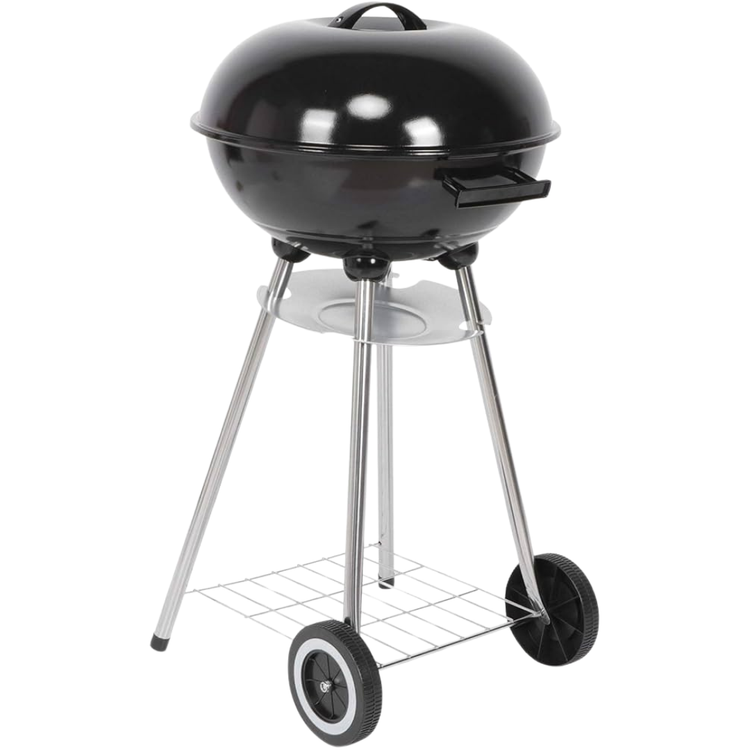Farmacias Savia Hogar Grill 17-inch model AA-H10-051, black metal cooking grill with grid pattern for outdoor use